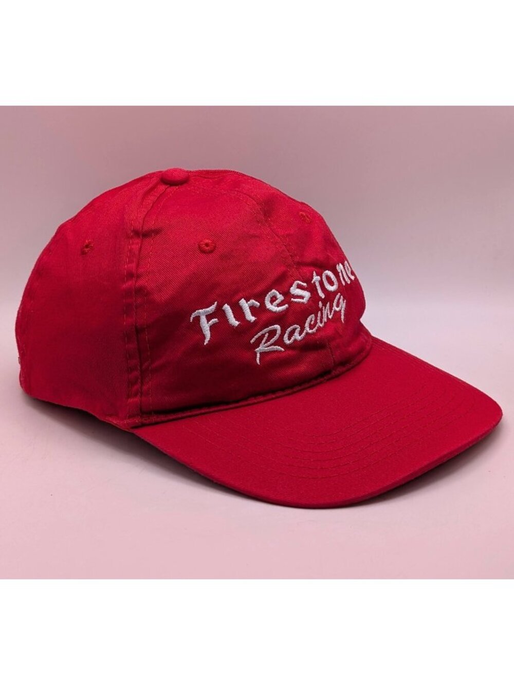 Vintage Firestone Racing Snapback Trucker Hat Gas Oil Tires Advertising Retro